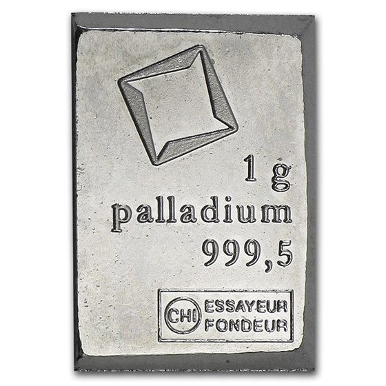 1 gram Palladium Bar - Valcambi Suisse 1 gram Palladium Bar - Valcambi Suisse